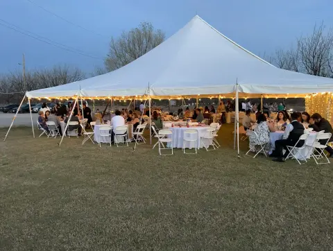 Event tent at Sombra Antigua Winery.