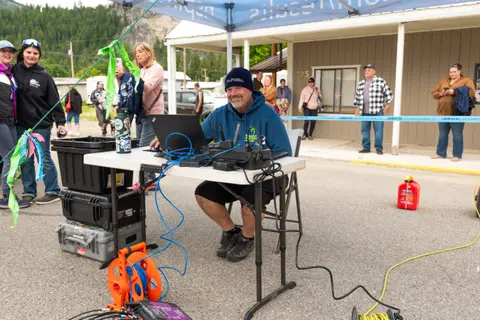 Event booth, Metaline Falls Bigfoot Festival.