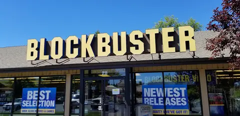 Storefront of The Last Blockbuster.