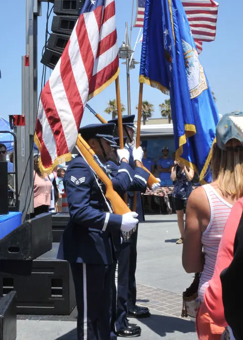 Honor Guard presenting colors, Fiesta Hermosa.