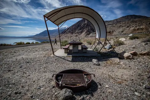 Campsite at Walker Lake Recreation Area.