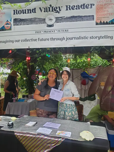 Booth at the Round Valley Blackberry Festival.
