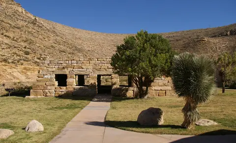 Picnic shelter, Sitting Bull Falls Recreation Area.