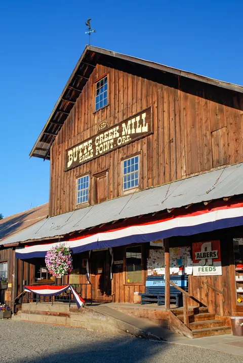 Exterior of the Butte Creek Mill.
