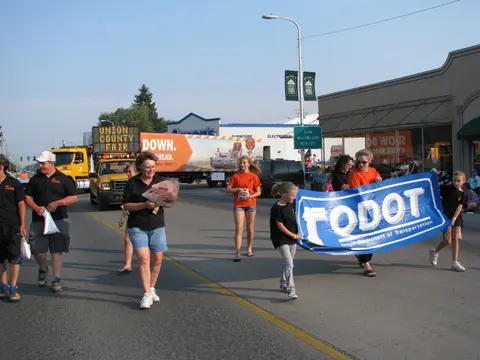 Parade procession, Union County Fair.