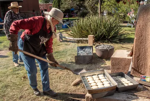 Outdoor cooking, Tucumcari Rawhide Days.