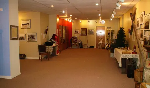 An interior shot of a historical museum or exhibit room.