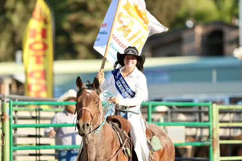 Rodeo royalty at Teton County Fair.