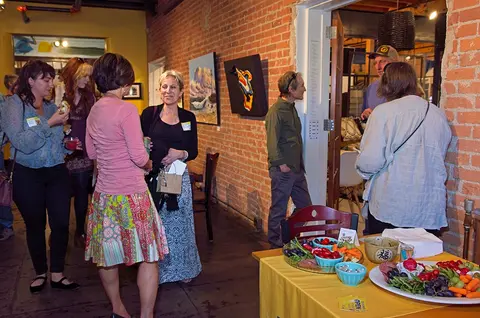 Studio visitors, Durango Open Studio Tour.