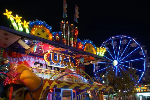 Carnival rides, Kern County Fair.