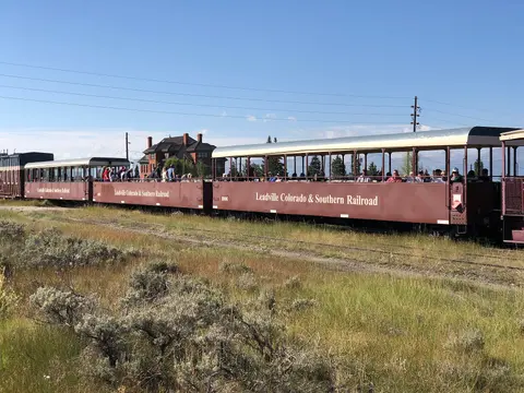 Passenger train cars, Leadville Railroad.