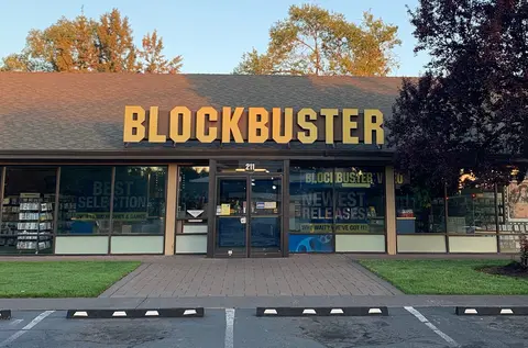 Storefront of The Last Blockbuster.