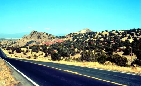 Turquoise Trail National Scenic Byway near Madrid.