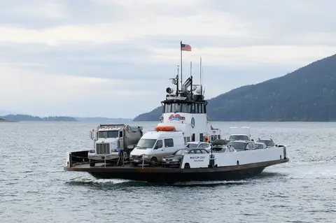 Whatcom Chief Ferry carrying vehicles.