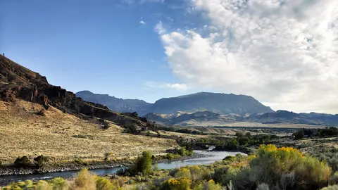 Landscape along Buffalo Bill Cody Scenic Byway.