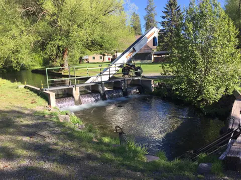 Waterway and grounds at Klamath Hatchery.