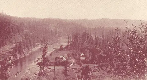Historic view of Clackamas Hatchery.