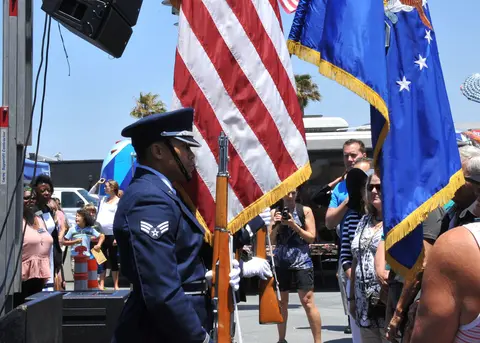 Honor Guard presenting colors, Fiesta Hermosa.