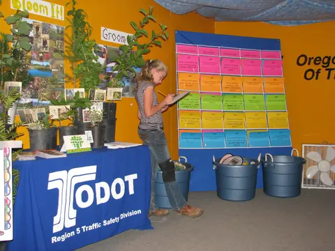 Exhibition booth at Union County Fair.
