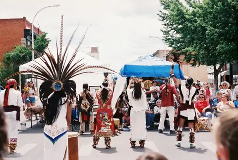 Dancers performing at Santa Fe Trail Days.