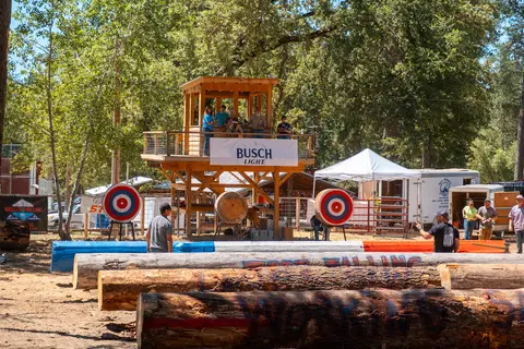 Competition arena, Mid-Sierra Loggers Jamboree.
