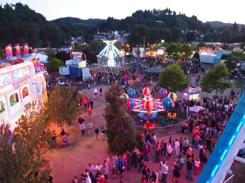 Carnival rides at Rainier Days in the Park.