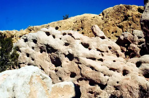 Rock formation along Turquoise Trail.