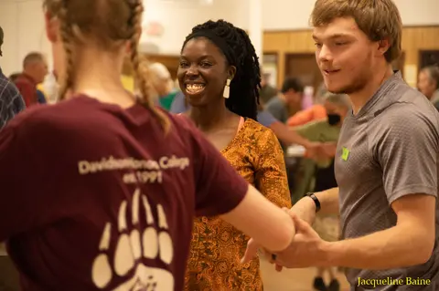 Dancers, Missoula Folklore Society contra dance.