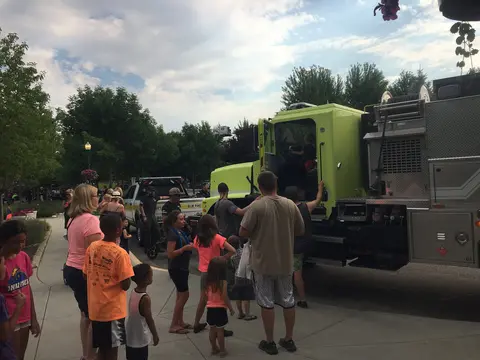 Fire engine display at Eagle Fun Days.