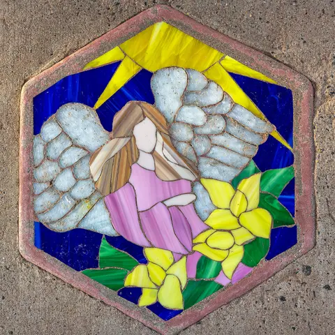 Walkway mosaic, Jack Rabbit Trading Post.