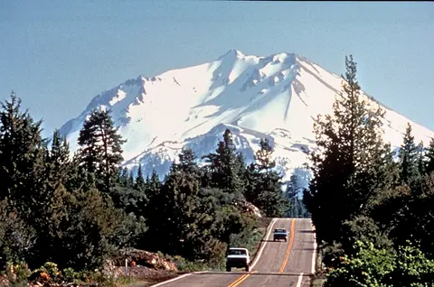 Lassen Peak along Lassen Scenic Byway.