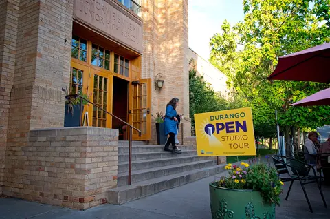 Studio venue entrance, Durango Open Studio Tour.