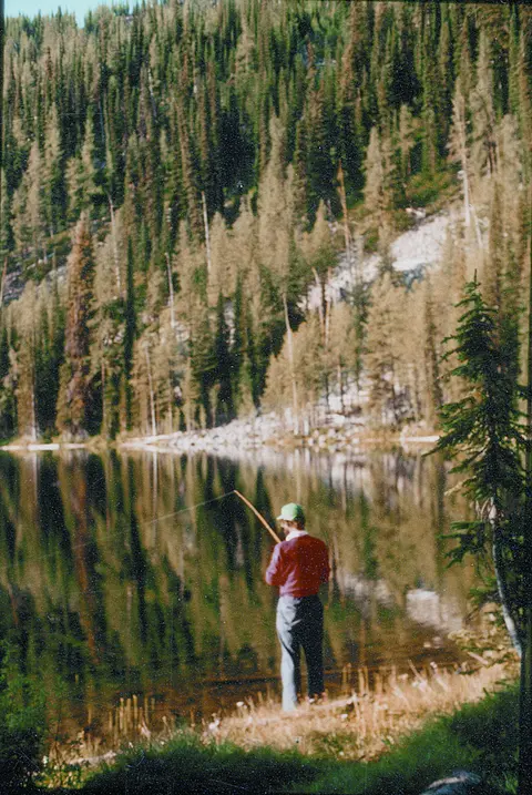 Fishing along the International Selkirk Loop.
