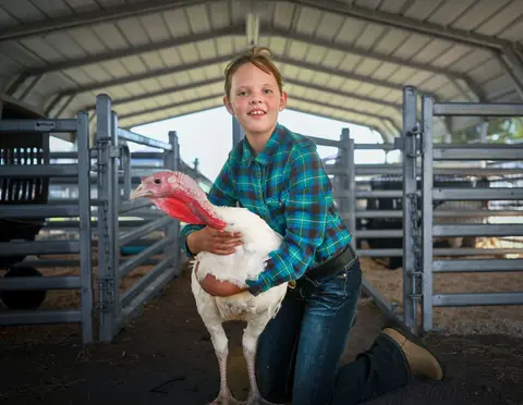Livestock exhibitor at Elmore County Fair.