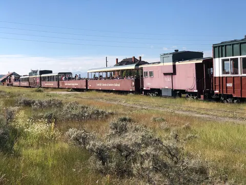 Passenger train on the Leadville Railroad.