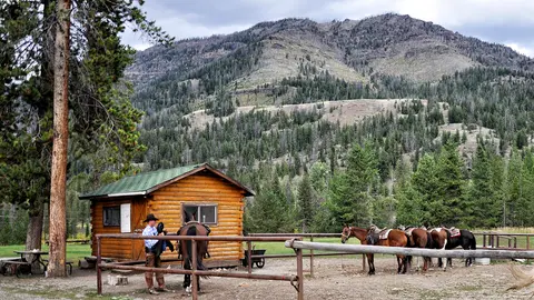 Ranch along Buffalo Bill Cody Scenic Byway.