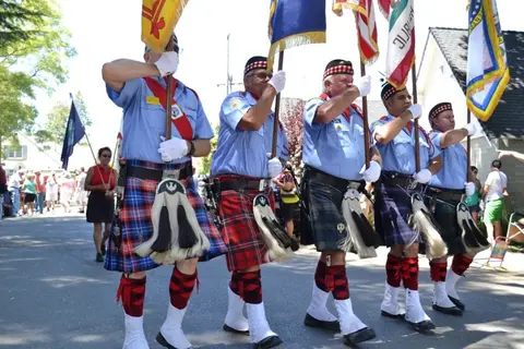 Parade color guard, Pear Fair.