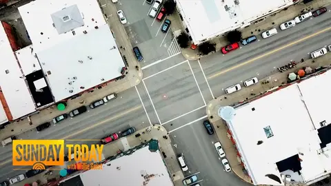 Aerial view, Center of the Universe Manhole.