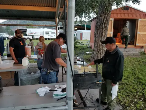 Breakfast preparation, Catron County Fair.