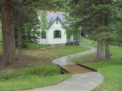 Historic cabin along Energy Loop Scenic Byway.