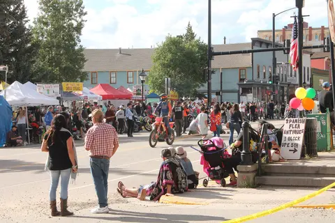 Festivities on Harrison Avenue, Boom Days.