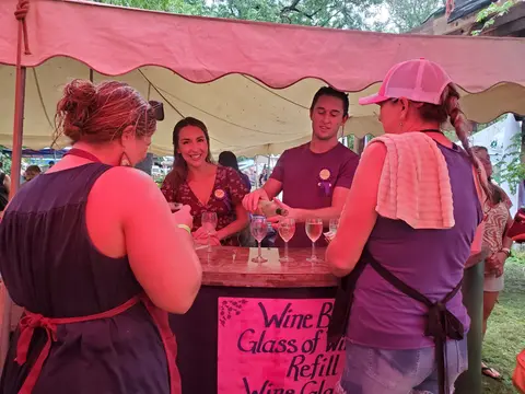 Wine booth, Round Valley Blackberry Festival.