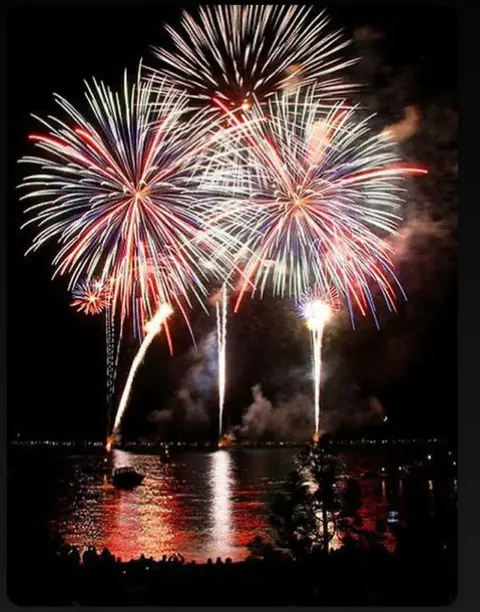 Fireworks display, Graeagle Independence Day Celebration.