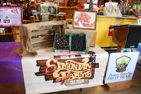 Fruit stand display, Fresno County Fruit Trail.